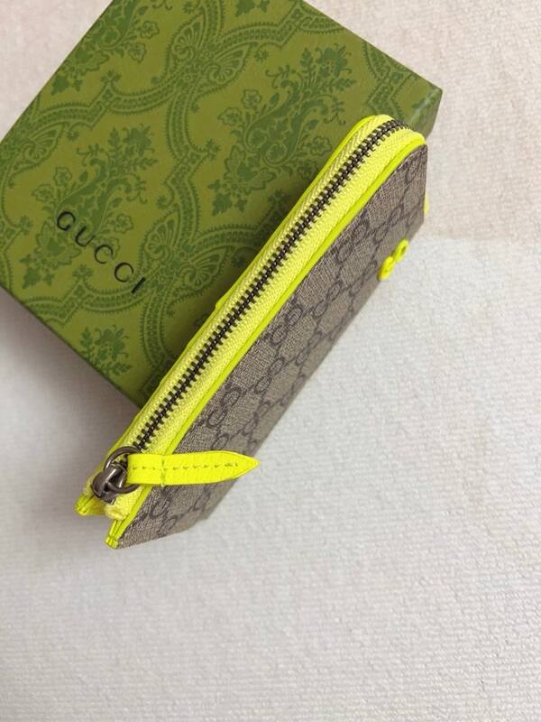 Gucci GG Supreme beige with neon yellow trim 13 everyday — AAA Quality Replica