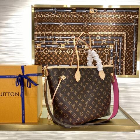 Louis Vuitton Neverfull Bandouli re Inside Out Monogram tote Top Quality Replica