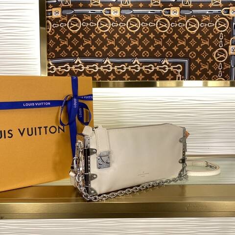 Louis Vuitton Slim Trunk Cream White crossbody AAA Quality Replica