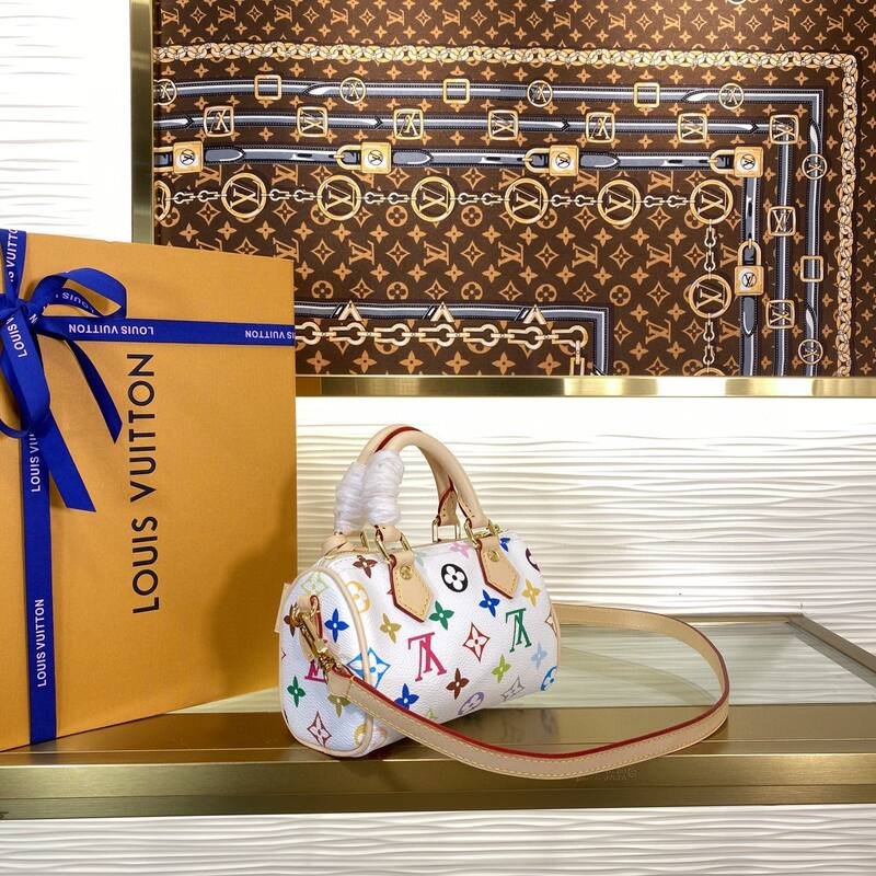 Louis Vuitton Nano Speedy White Multicolor Monogram nano crossbody — Top Quality Replica