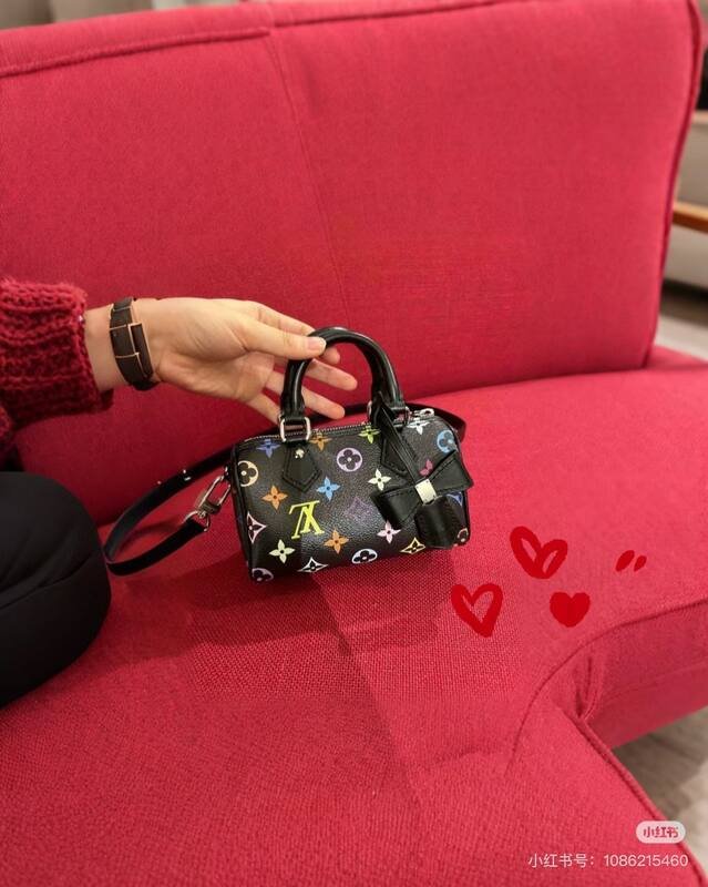 Louis Vuitton Speedy Black Multicolor Monogram mini shoulder — AAA Quality Replica