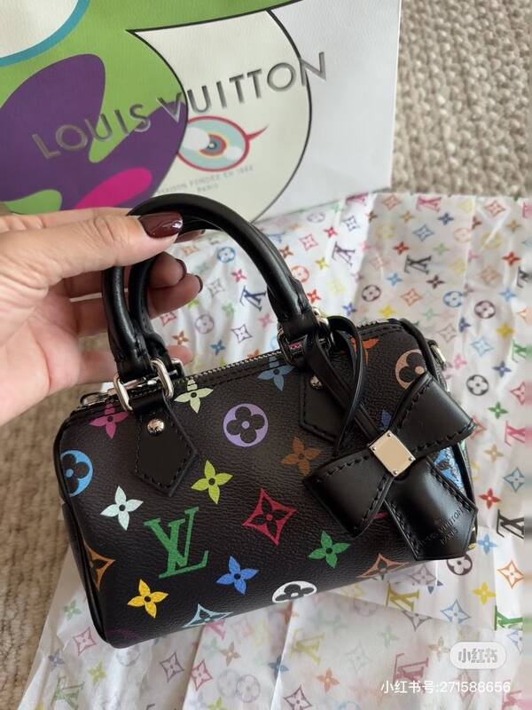Louis Vuitton Speedy Black Multicolor Monogram mini shoulder — AAA Quality Replica