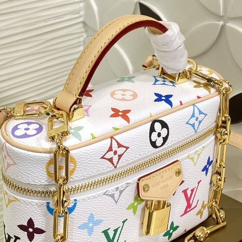 Louis Vuitton Vanity Pouch White Multicolor Monogram crossbody — AAA Quality Replica