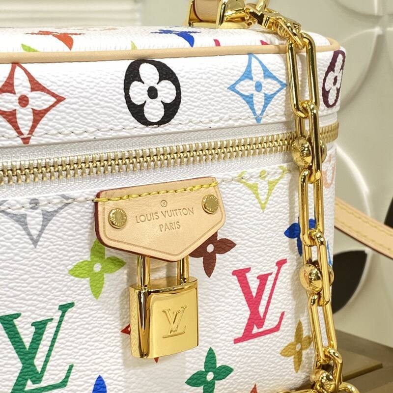 Louis Vuitton Vanity Pouch White Multicolor Monogram crossbody — AAA Quality Replica