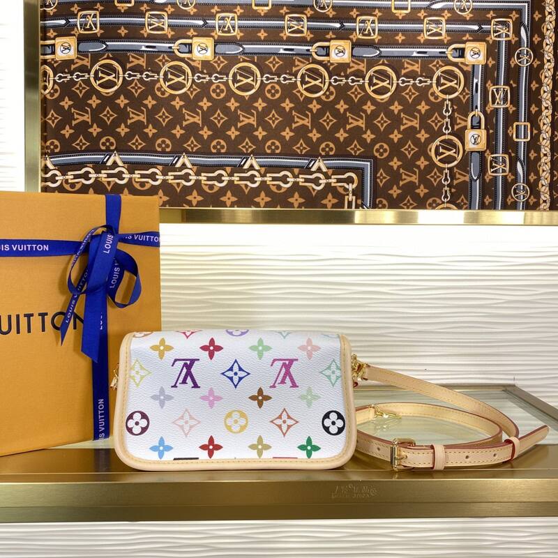Louis Vuitton M14194 Monogram Multicolore White nano crossbody — AAA Quality Replica