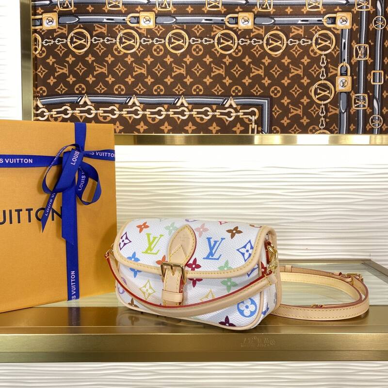 Louis Vuitton M14194 Monogram Multicolore White nano crossbody — AAA Quality Replica