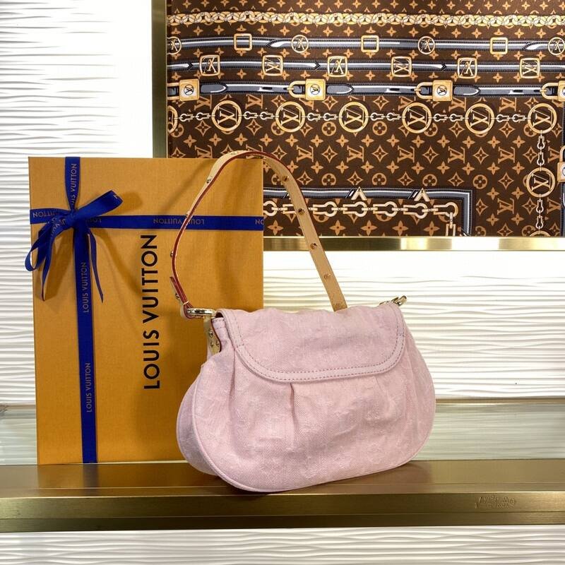 Louis Vuitton Sunset Pink Monogram Denim shoulder — Premium Replica