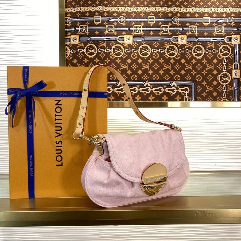 Louis Vuitton Sunset Pink Monogram Denim shoulder — Premium Replica