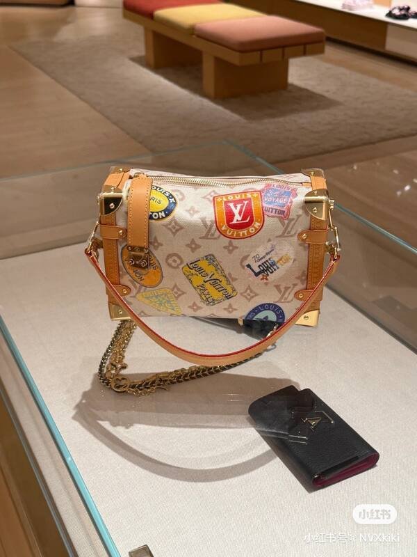 Louis Vuitton Soft Trunk White Monogram with travel stickers crossbody — 1:1 Replica
