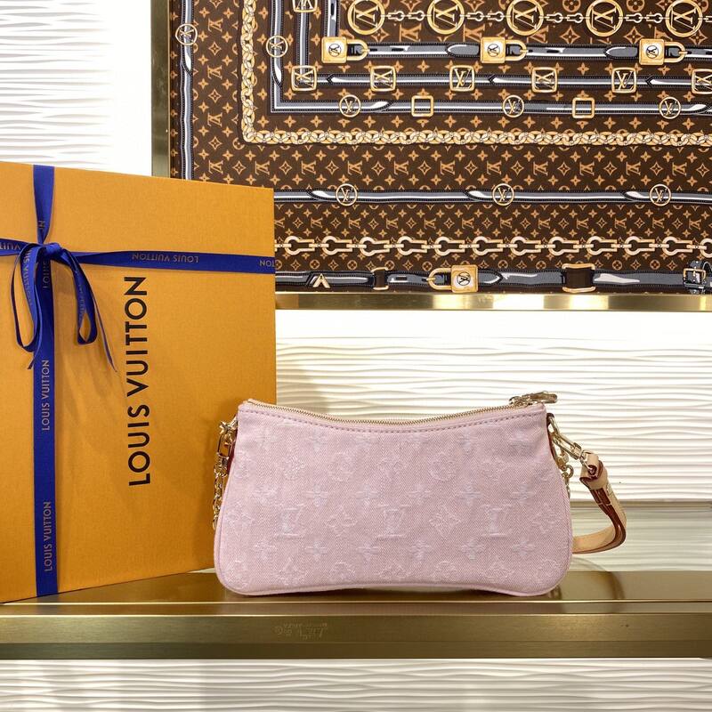 Louis Vuitton M14159 Pink Monogram Denim crossbody — Premium Replica