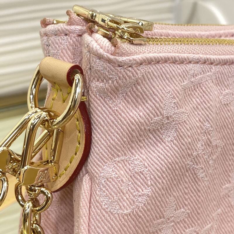 Louis Vuitton M14159 Pink Monogram Denim crossbody — Premium Replica