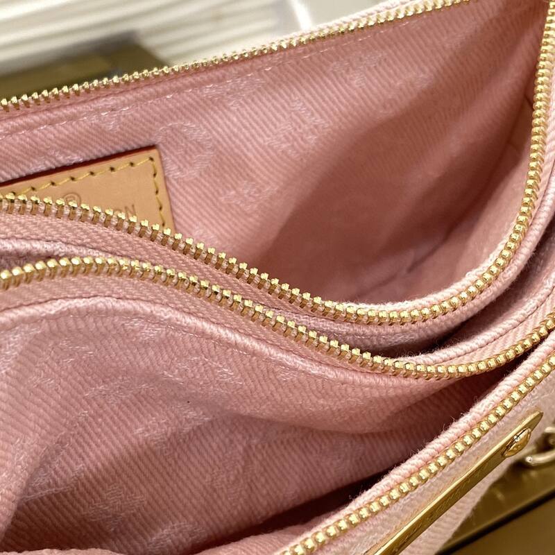 Louis Vuitton M14159 Pink Monogram Denim crossbody — Premium Replica