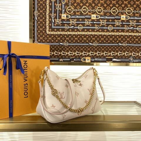 Louis Vuitton Boulogne Monogram Empreinte Cream Beige crossbody AAA Quality Replica