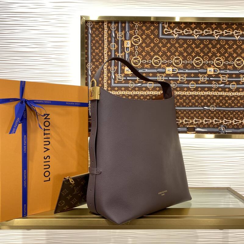 Louis Vuitton M24856 Brown Purple leather everyday — Premium Replica