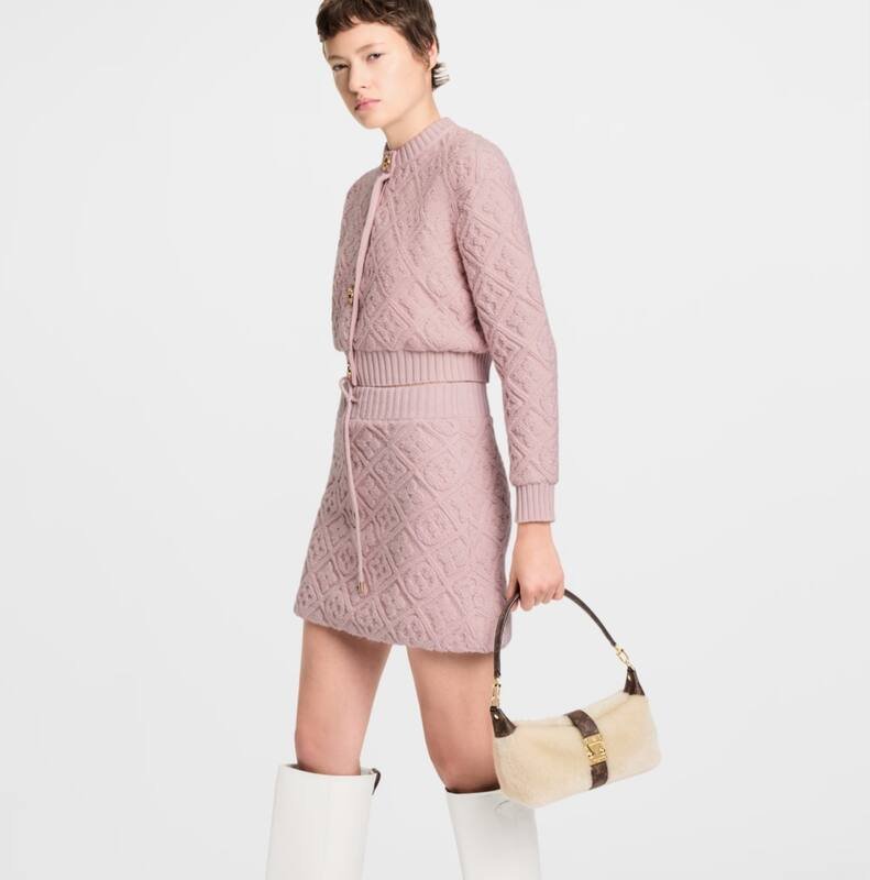 Louis Vuitton Diane Cream shearling with Monogram shoulder — Premium Replica