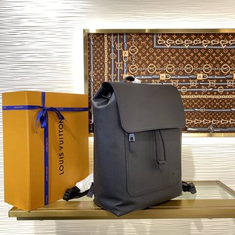 Louis Vuitton Fastline Black leather backpack Top Quality Replica