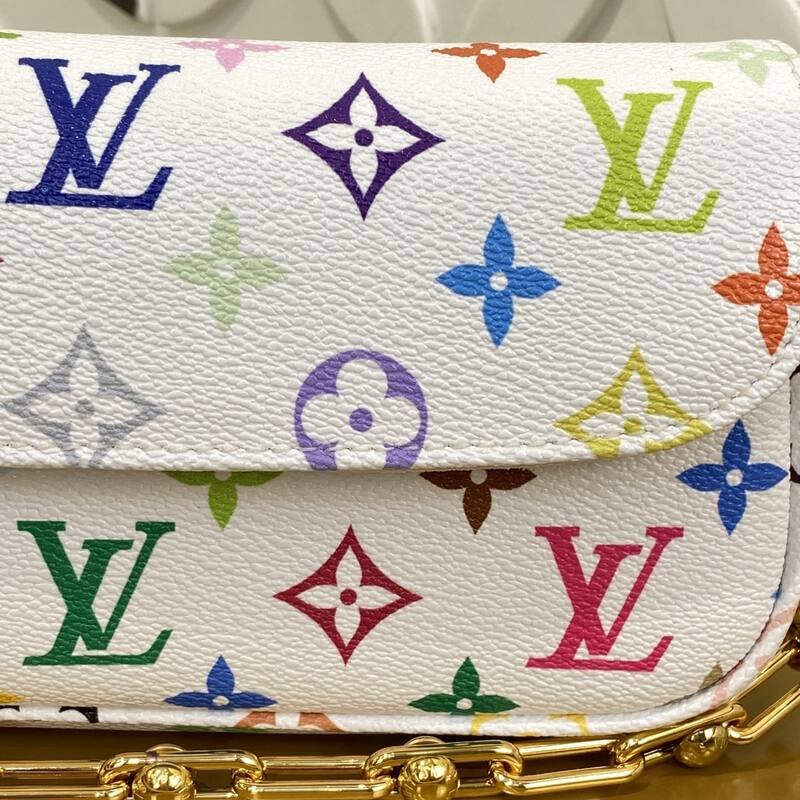 Louis Vuitton Wallet On Chain Ivy White Multicolor Monogram crossbody — Top Quality Replica