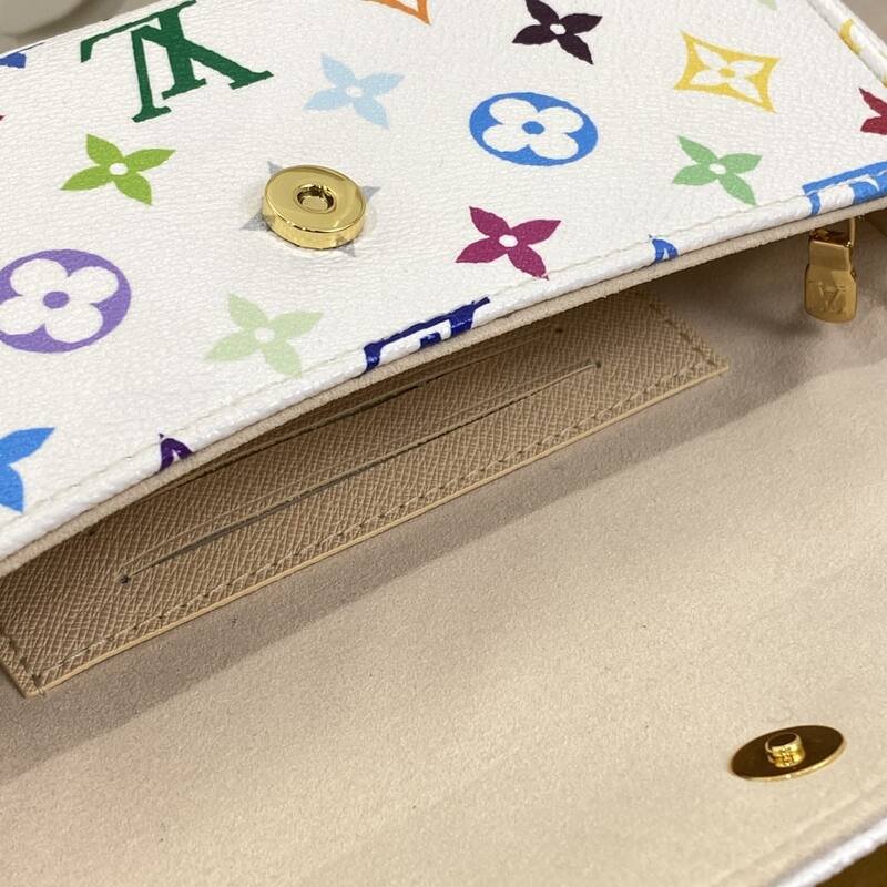 Louis Vuitton Wallet On Chain Ivy White Multicolor Monogram crossbody — Top Quality Replica