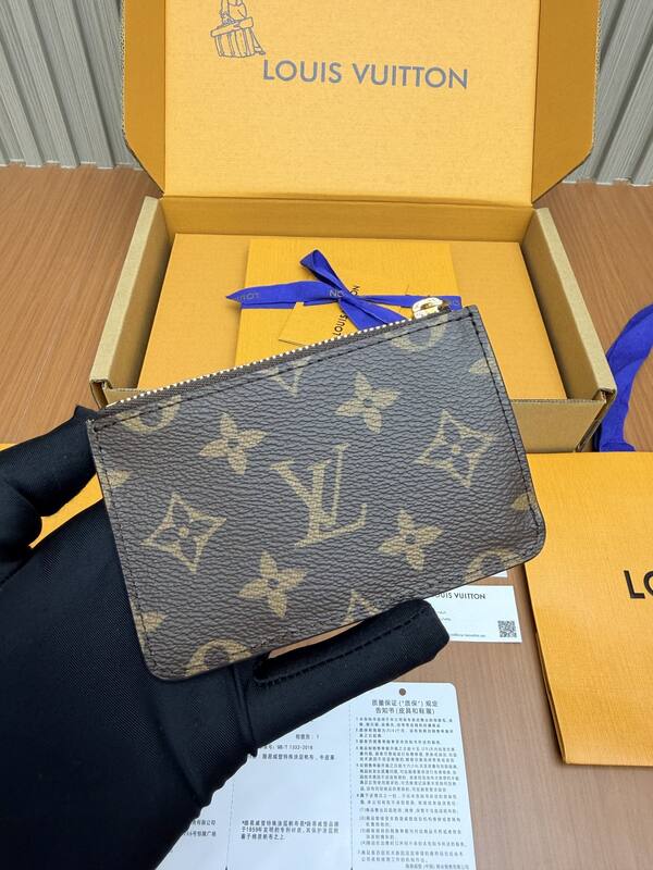 Louis Vuitton M81882 Monogram and Yellow card holder — 1:1 Replica