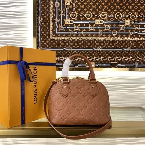 Louis Vuitton Alma BB Brown Monogram Empreinte BB crossbody Top Quality Replica