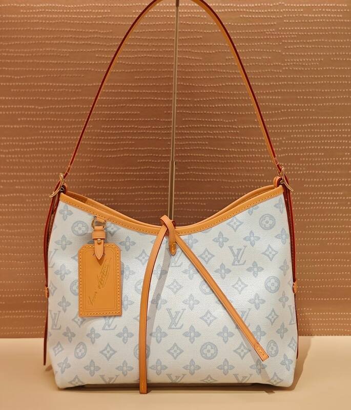 Louis Vuitton CarryAll Light Blue Monogram shoulder — Premium Replica