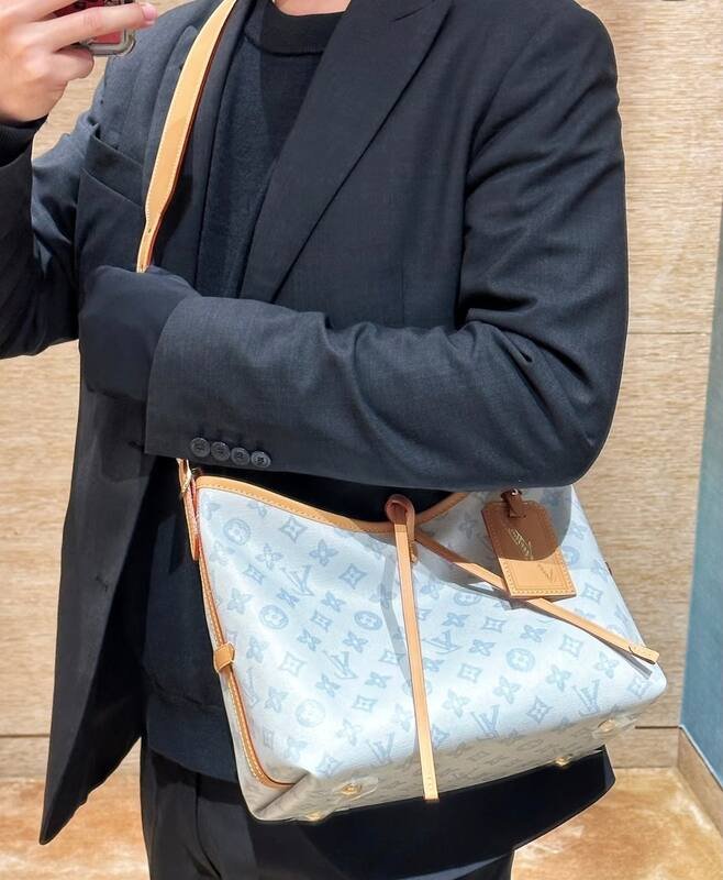 Louis Vuitton CarryAll Light Blue Monogram shoulder — Premium Replica