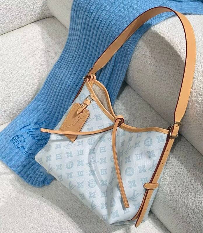 Louis Vuitton CarryAll Light Blue Monogram shoulder — Premium Replica