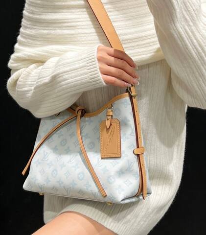 Louis Vuitton CarryAll Light Blue Monogram shoulder Premium Replica