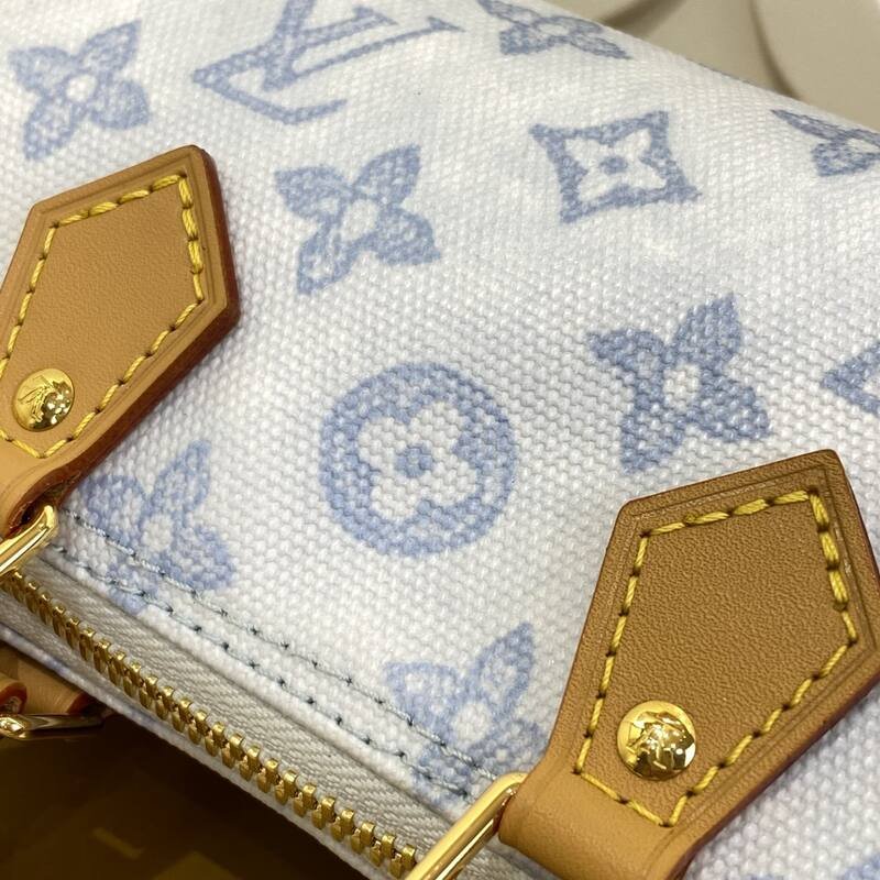 Louis Vuitton Nano Speedy White Blue Monogram nano crossbody — Top Quality Replica