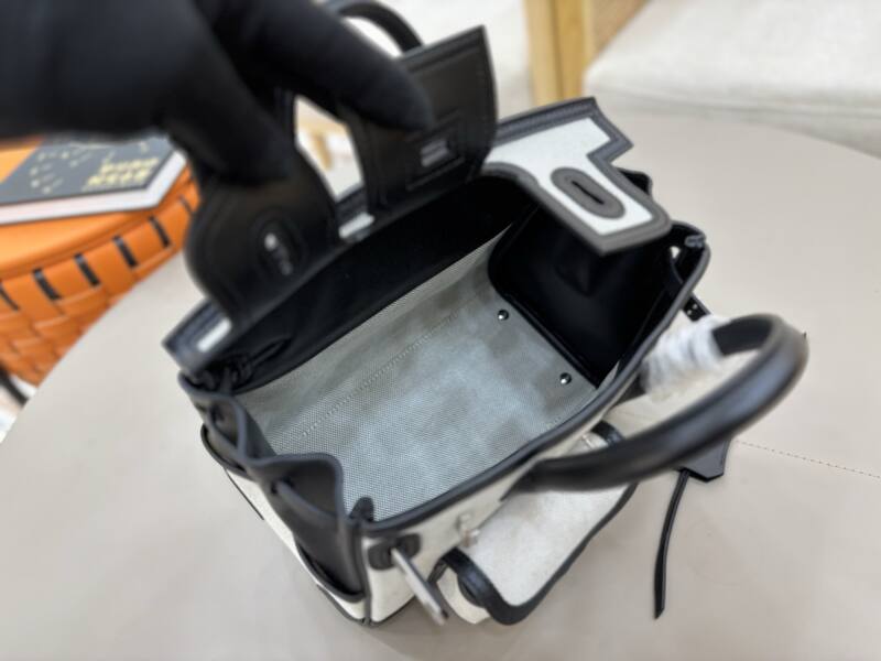 Hermes Cargo Ecru Black canvas and leather everyday — Top Quality Replica