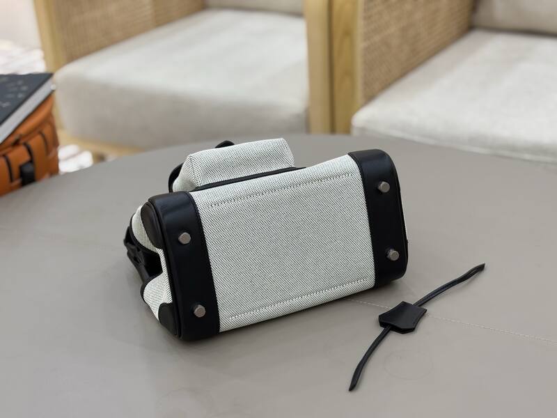 Hermes Cargo Ecru Black canvas and leather everyday — Top Quality Replica