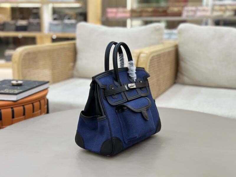 Hermes Cargo 25 Blue and Black everyday — AAA Quality Replica