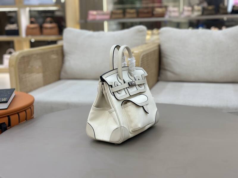 Hermes Cargo Birkin 25 White everyday — Premium Replica