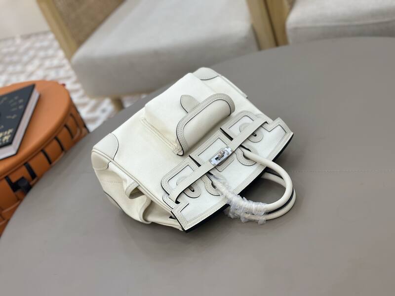 Hermes Cargo Birkin 25 White everyday — Premium Replica