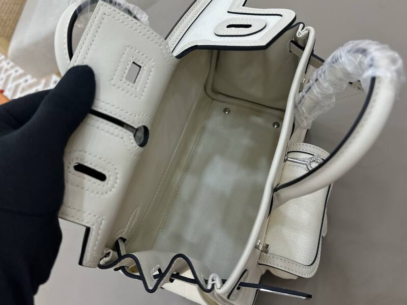 Hermes Cargo Birkin 25 White everyday — Premium Replica