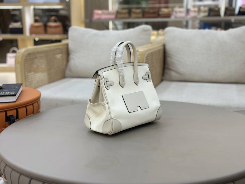 Hermes Cargo Birkin 25 White everyday — Premium Replica