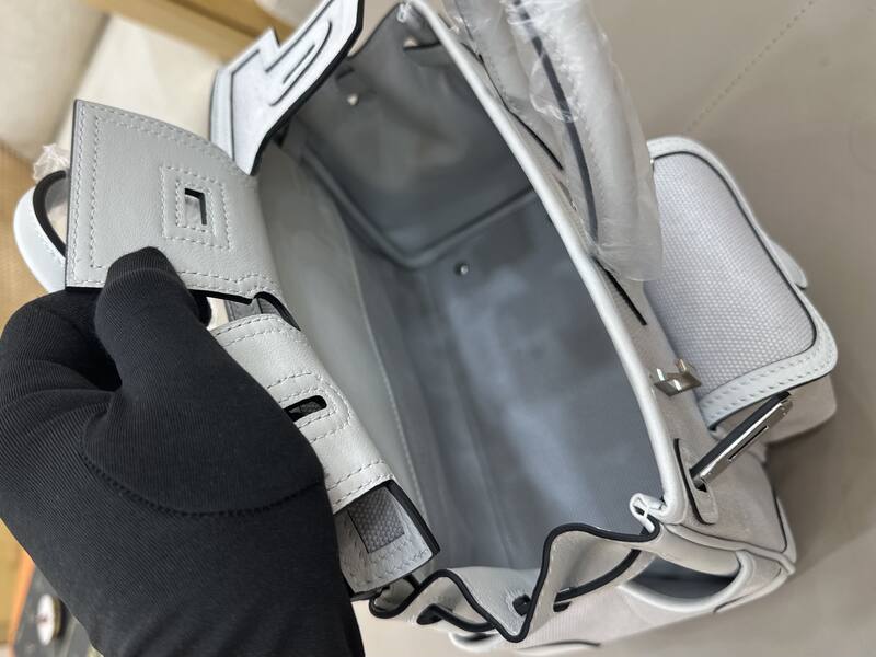 Hermes Birkin Cargo Light Grey Canvas everyday — Premium Replica