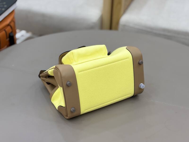 Hermes Cargo Birkin 25 Yellow canvas with tan leather everyday — 1:1 Replica