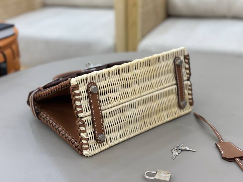 Hermes Birkin Picnic Brown and Natural Woven tote — Top Quality Replica