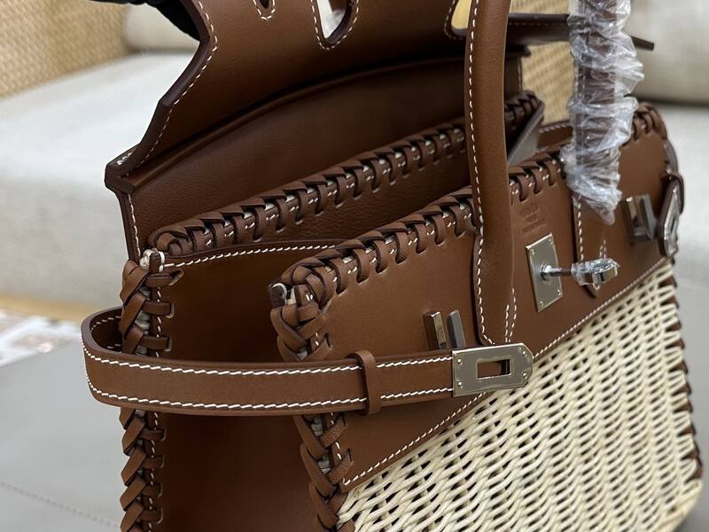 Hermes Birkin Picnic Brown and Natural Woven tote — Top Quality Replica