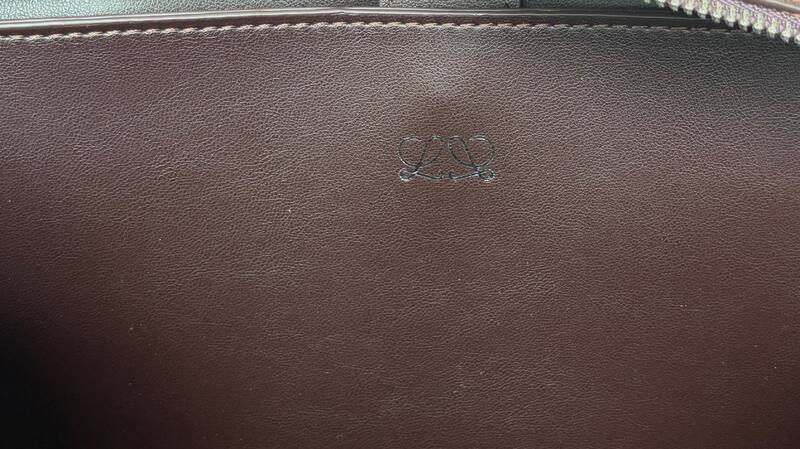 Loewe Amazona Beige suede with dark brown leather trim work — Premium Replica