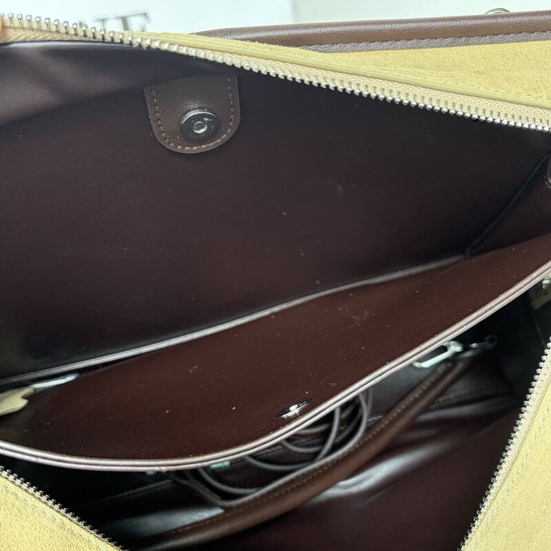 Loewe Amazona Beige suede with dark brown leather trim work — Premium Replica
