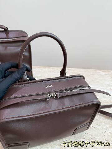 Loewe Amazona Dark brown leather 25cm shoulder AAA Quality Replica