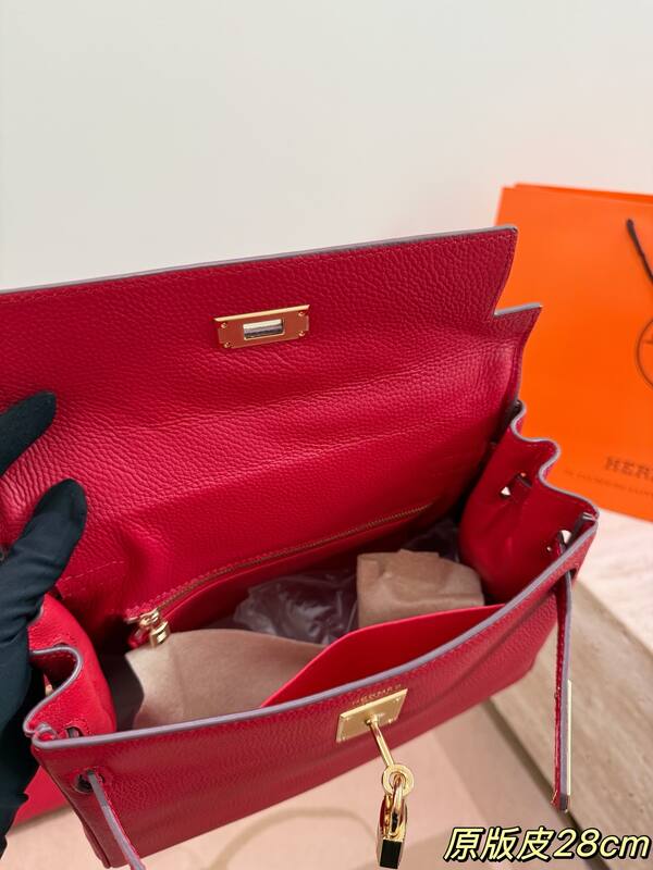Hermes Kelly Red crossbody — 1:1 Replica