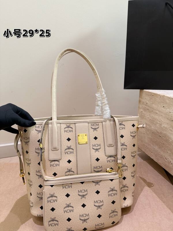 MCM Toni Beige Visetos 36*28cm tote — Premium Replica
