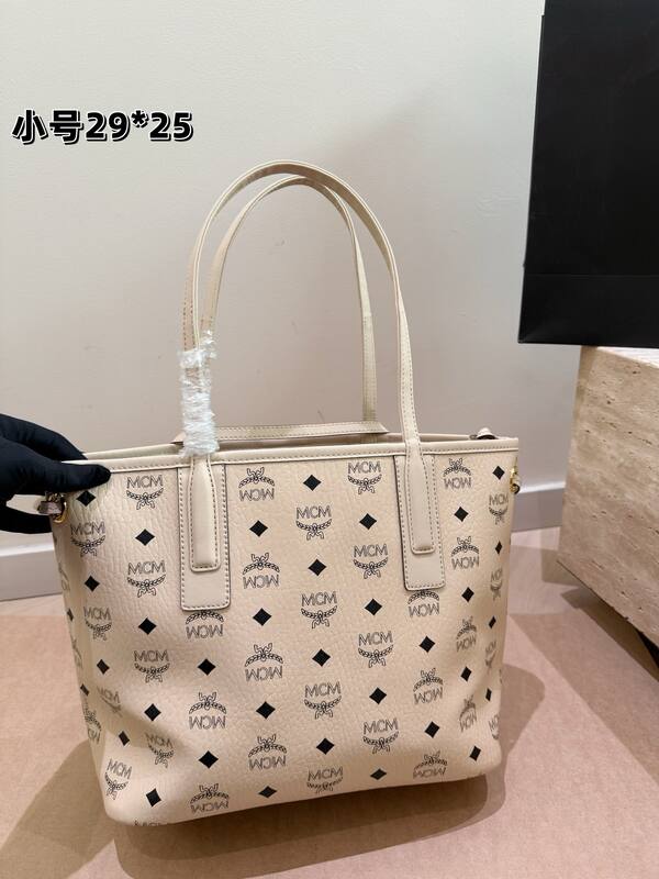 MCM Toni Beige Visetos 36*28cm tote — Premium Replica