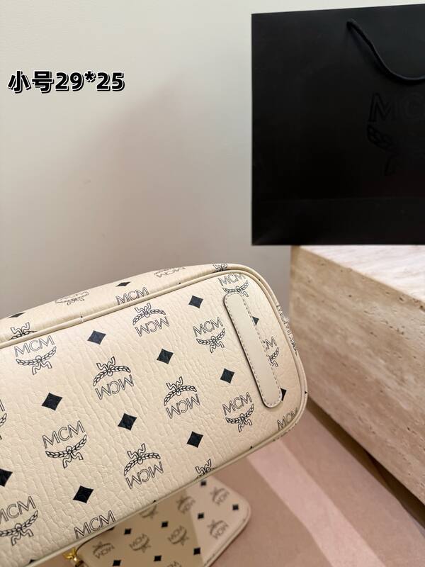 MCM Toni Beige Visetos 36*28cm tote — Premium Replica
