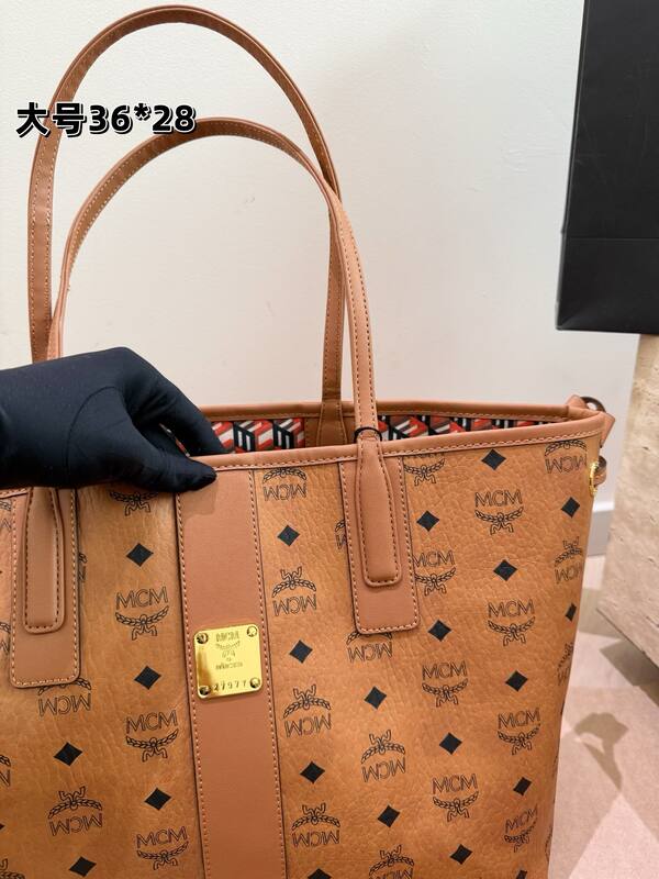 MCM Toni Cognac Visetos small 29*25cm tote — AAA Quality Replica