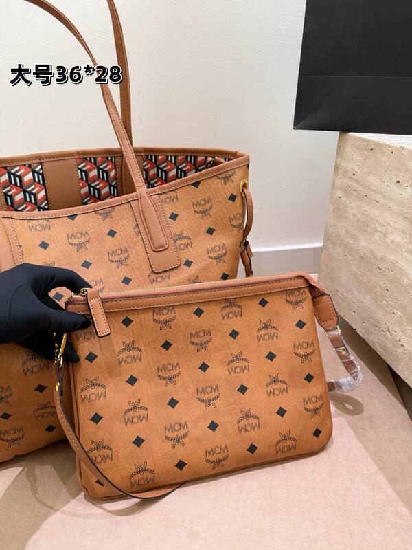 MCM Toni Cognac Visetos small 29*25cm tote — AAA Quality Replica