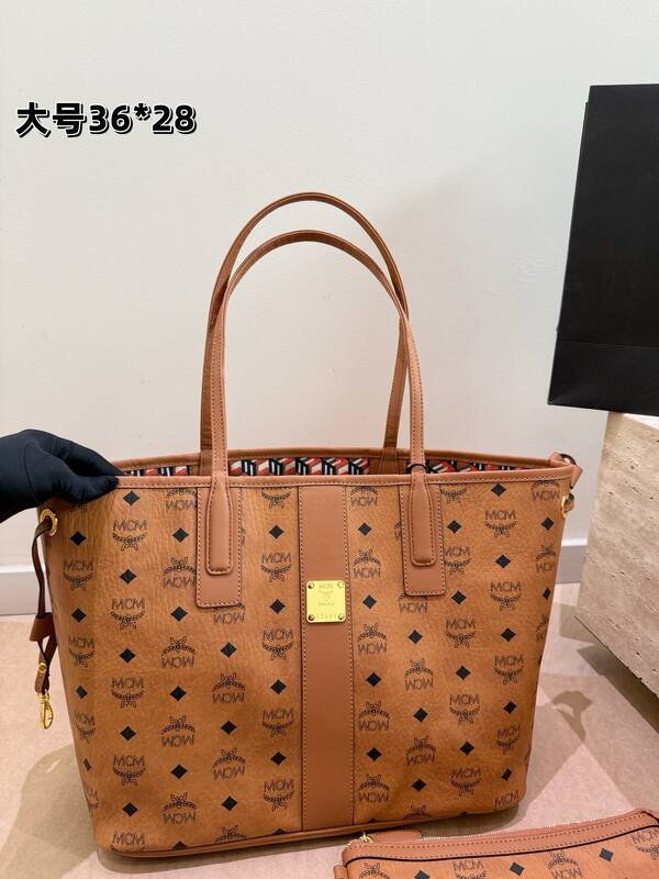 MCM Toni Cognac Visetos small 29*25cm tote — AAA Quality Replica
